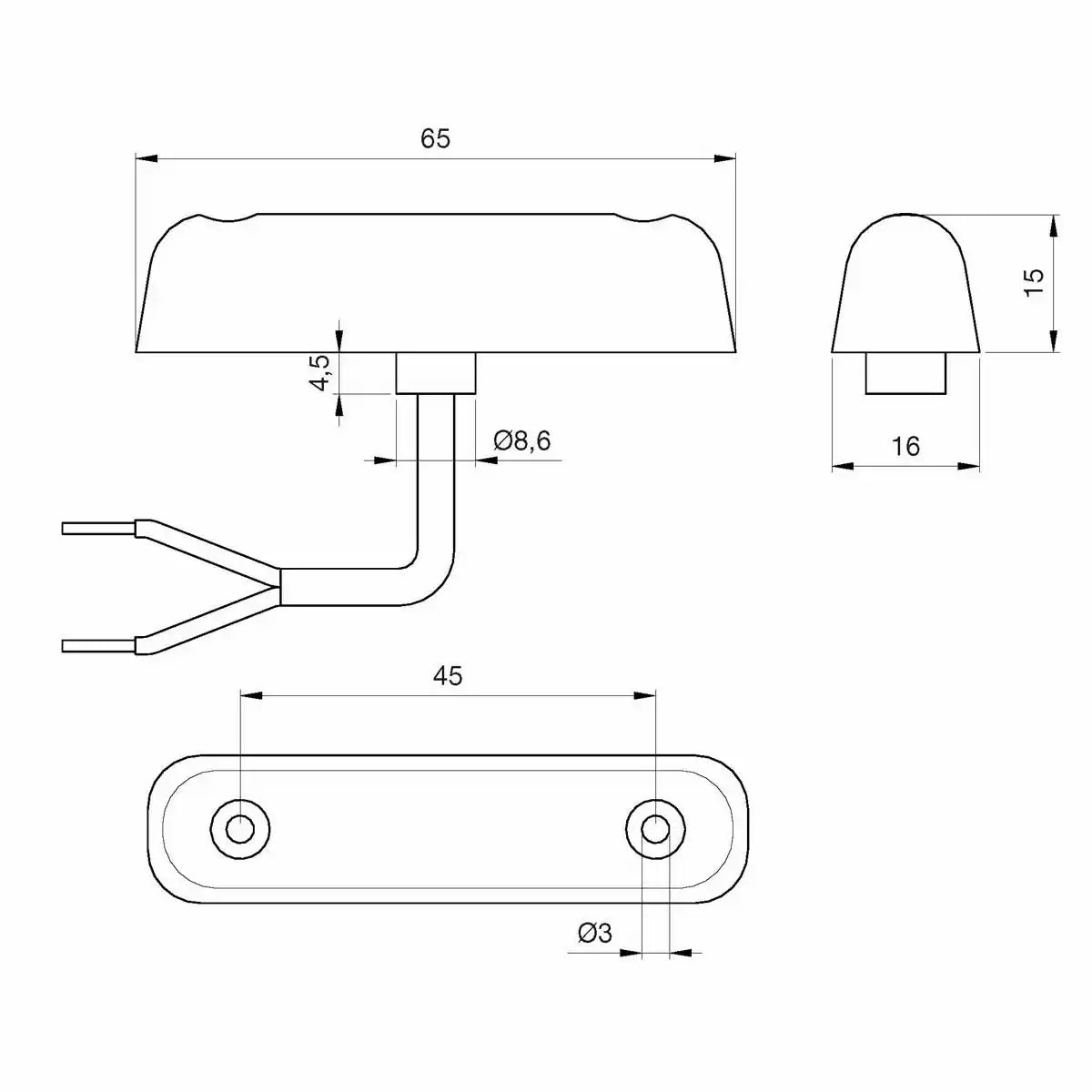 Markeringslys Jokon rød